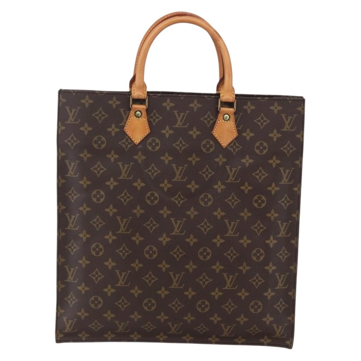 Louis Vuitton Sac Plat Bag Monogram Canvas, BROWN, CANVAS, Tote bag