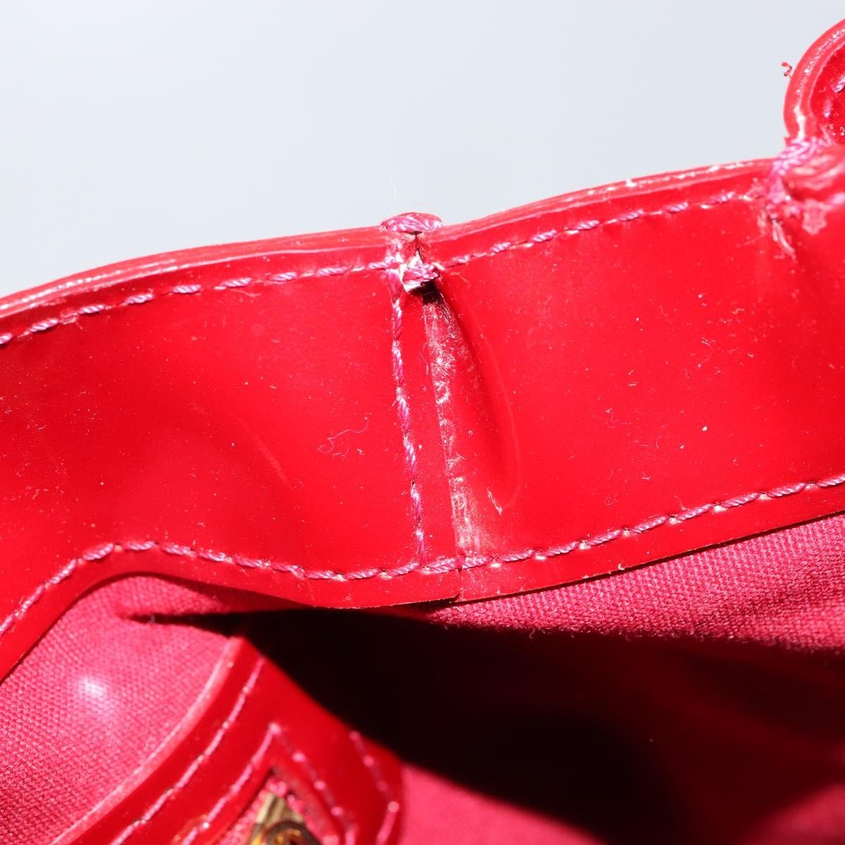 Louis Vuitton Wilshire Handbag Monogram Vernis, RED, PATENT_LEATHER, Handbag