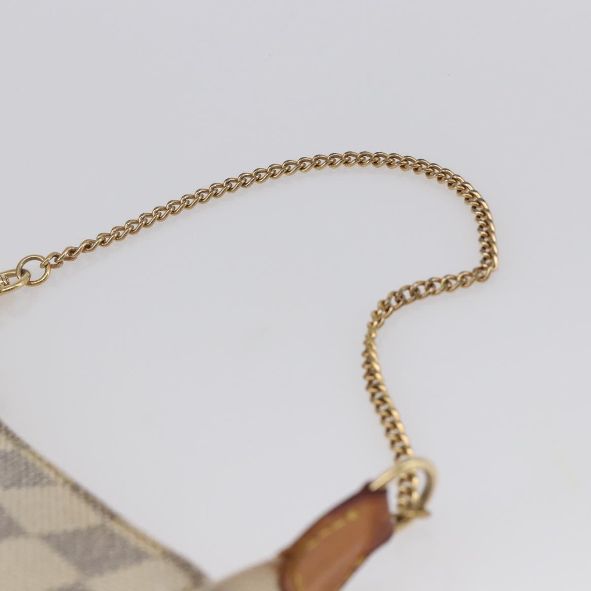 Louis Vuitton Pochette Accessoires Damier, WHITE, CANVAS, Clutche & pouche