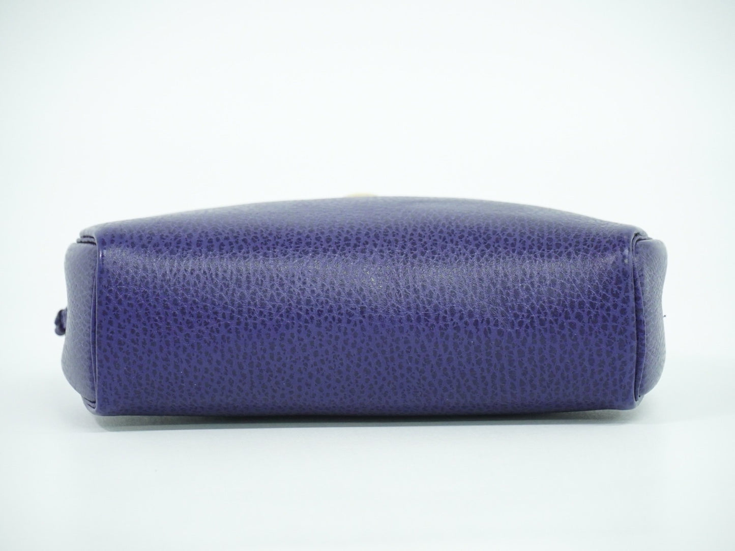 Christian Dior Vintage Zip Pochette Leather, BLUE, LEATHER, Clutche & pouche