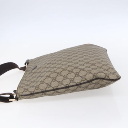 Gucci Zip Top Messenger Bag GG Coated Canvas, BEIGE, PVC, Shoulder bag