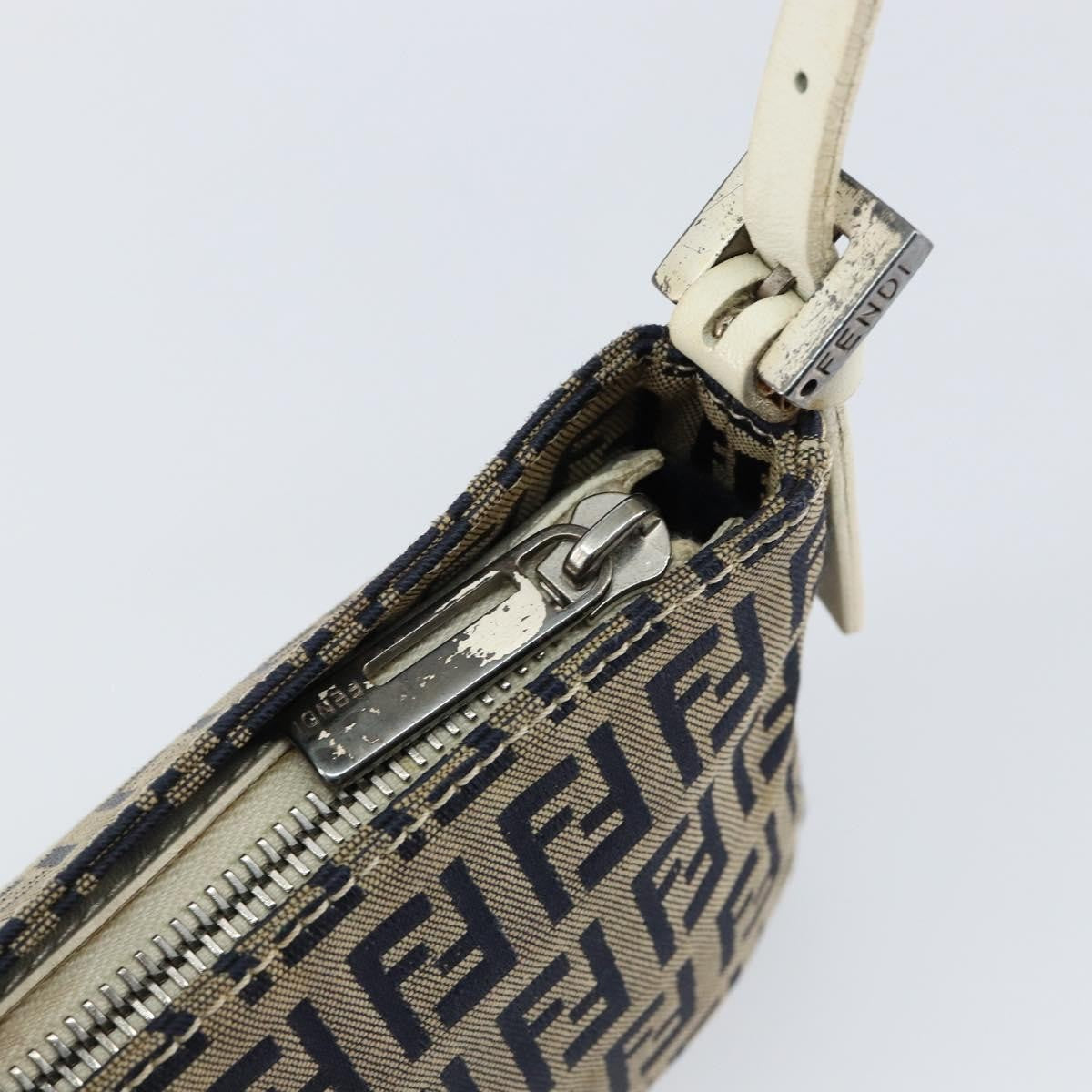 Fendi Pochette Shoulder Bag Zucchino Canvas, NAVY, CANVAS, Clutche & pouche