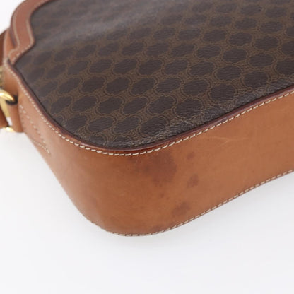 Celine Vintage Macadam Shoulder Bag Canvas and Leather, BROWN, CANVAS, Shoulder bag
