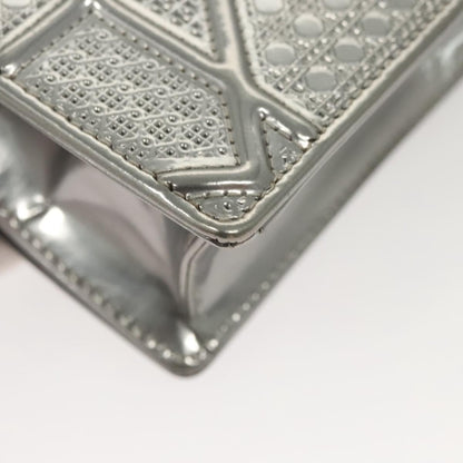 Christian Dior Diorama Wallet on Chain Enamel, SILVER, PATENT_LEATHER, Shoulder bag