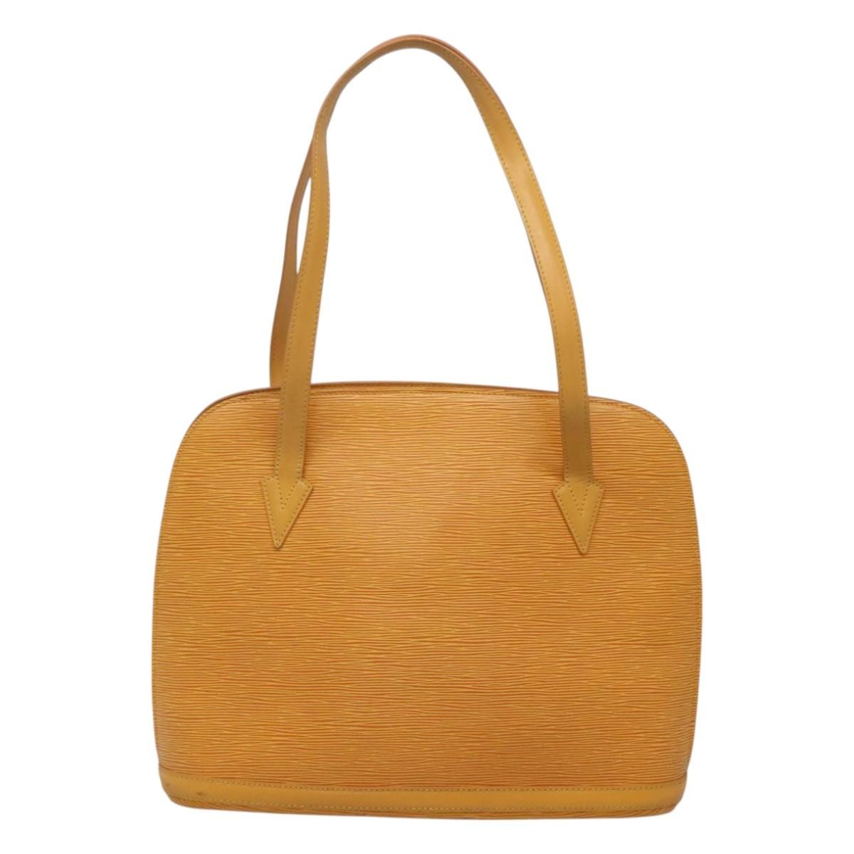 Louis Vuitton Lussac Handbag Epi Leather, YELLOW, LEATHER, Shoulder bag