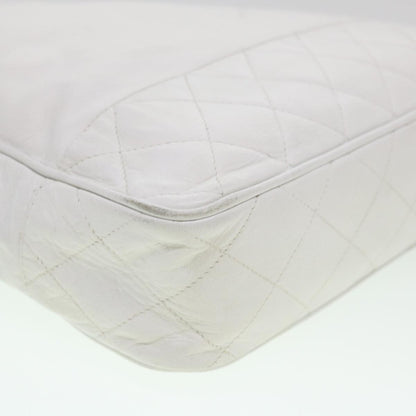 Chanel Vintage Shopping Tote Lambskin, WHITE, LEATHER, Shoulder bag
