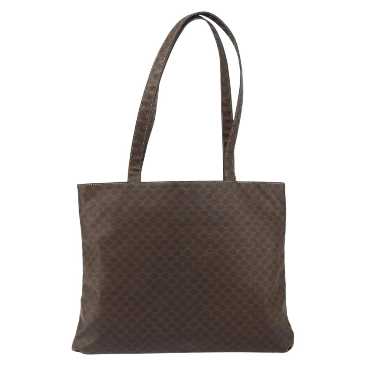 Celine Vintage Macadam Tote bag Canvas, BROWN, CANVAS, Tote bag
