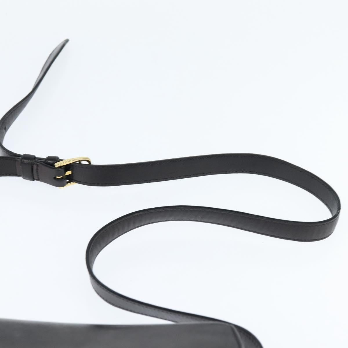 Celine Shoulder Bag Leather, BLACK, LEATHER, Shoulder bag