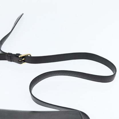 Celine Shoulder Bag Leather, BLACK, LEATHER, Shoulder bag