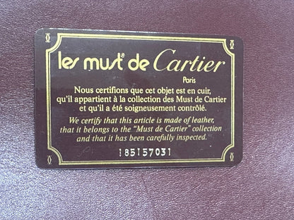 cartier Must de Cartier Shoulder Bag Leather, Red, Leather, Shoulder Bag