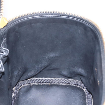 Chanel Vintage Timeless Cosmetic Case Caviar, BLACK, LEATHER, Clutche & pouche