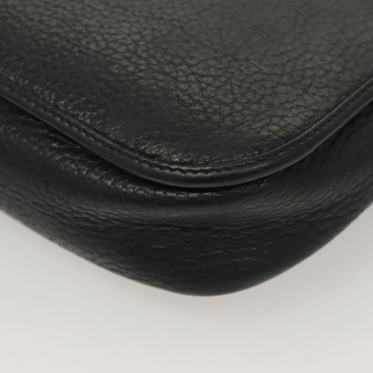 Christian Dior Vintage Trotter Crossbody Bag Leather, BLACK, LEATHER, Clutche & pouche