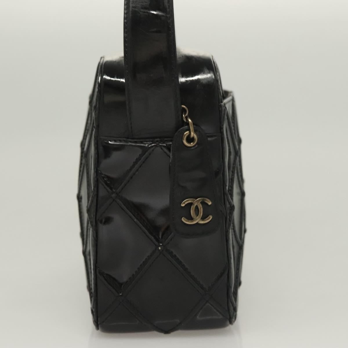 Chanel Vintage Shoulder Bag Patent leather, BLACK, PATENT_LEATHER, Shoulder bag