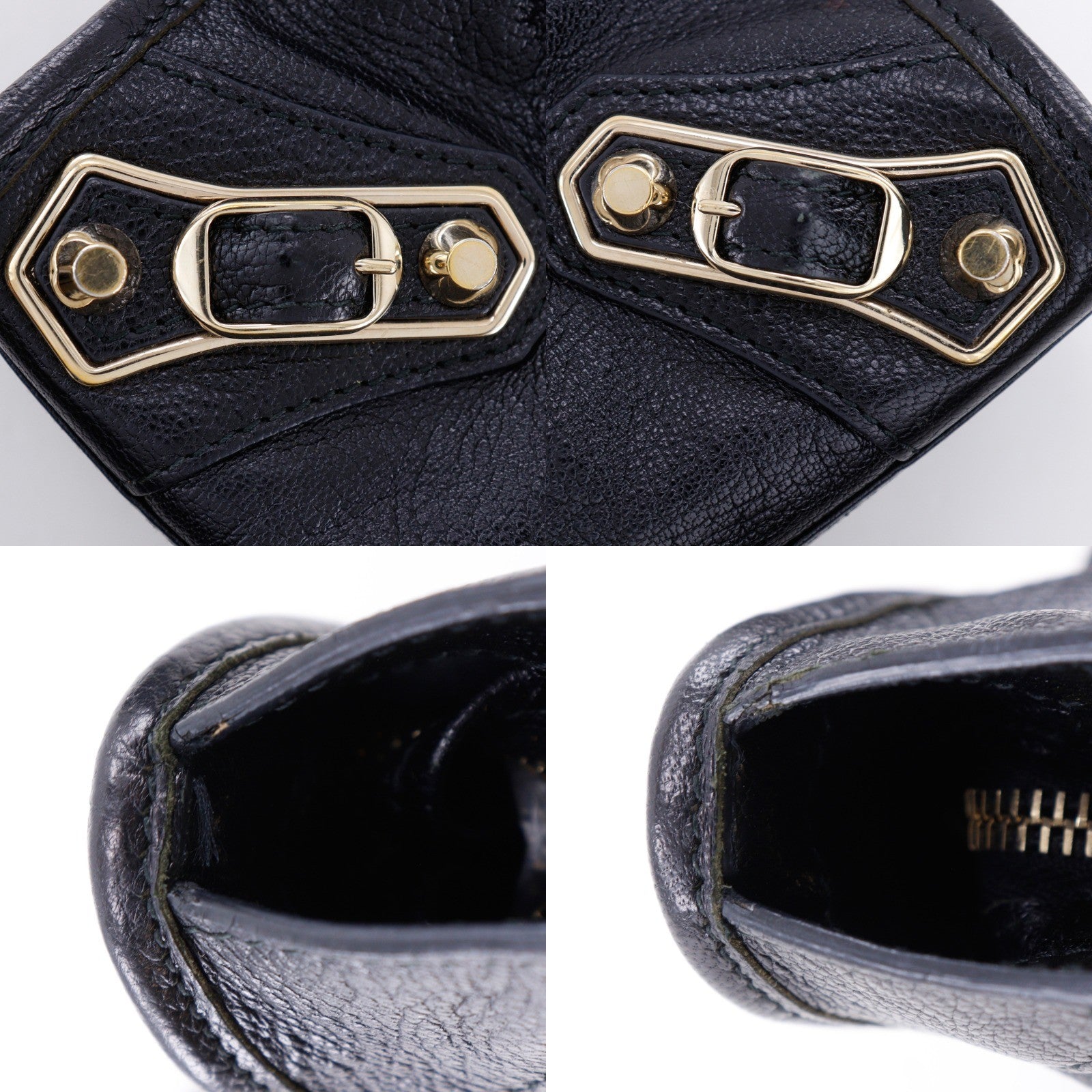 Balenciaga City Classic Metallic Edge Bag Leather, Black, Leather, Handbag