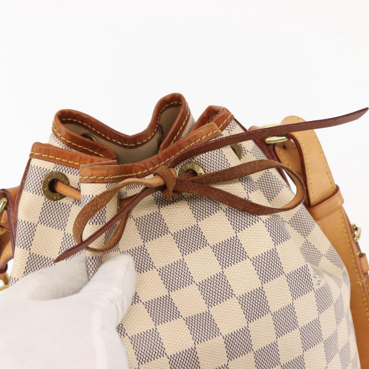 Louis Vuitton Noe Handbag Damier, WHITE, CANVAS, Handbag
