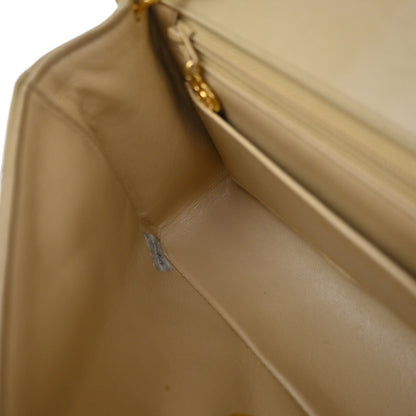 Chanel Vintage Diana Flap Bag Quilted Lambskin, BEIGE, LEATHER, Shoulder bag
