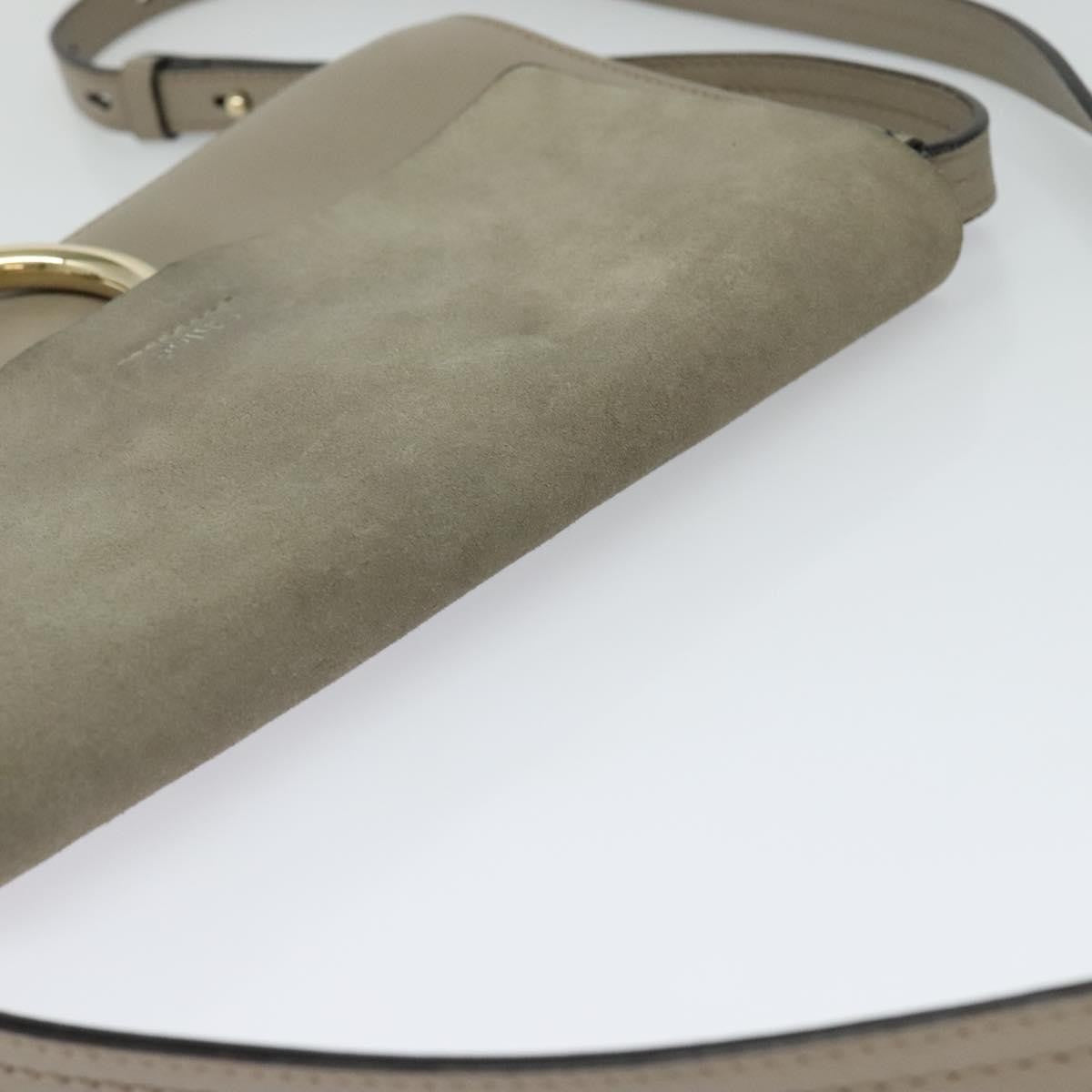 Chloe Faye Shoulder Bag Leather and Suede, Beige, Leather, Shoulder Bag