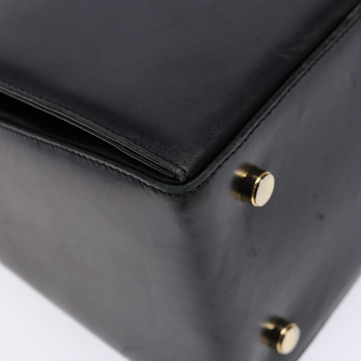 Salvatore Ferragamo Gancini Convertible Top Handle Bag Leather, BLACK, LEATHER, Handbag