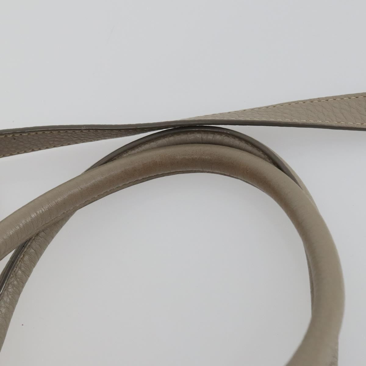 Prada Convertible Shopper Tote Vitello Daino, GRAY, LEATHER, Tote bag