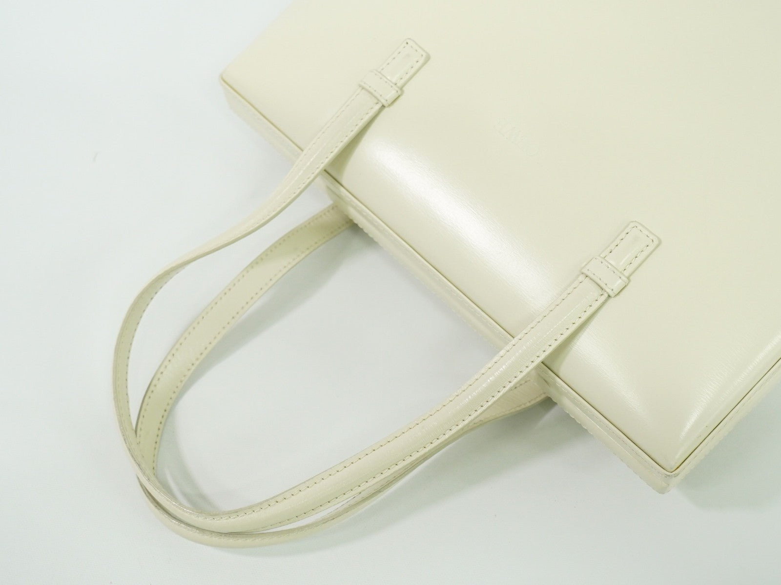 Loewe Anagram handbag Leather, WHITE, LEATHER, Handbag