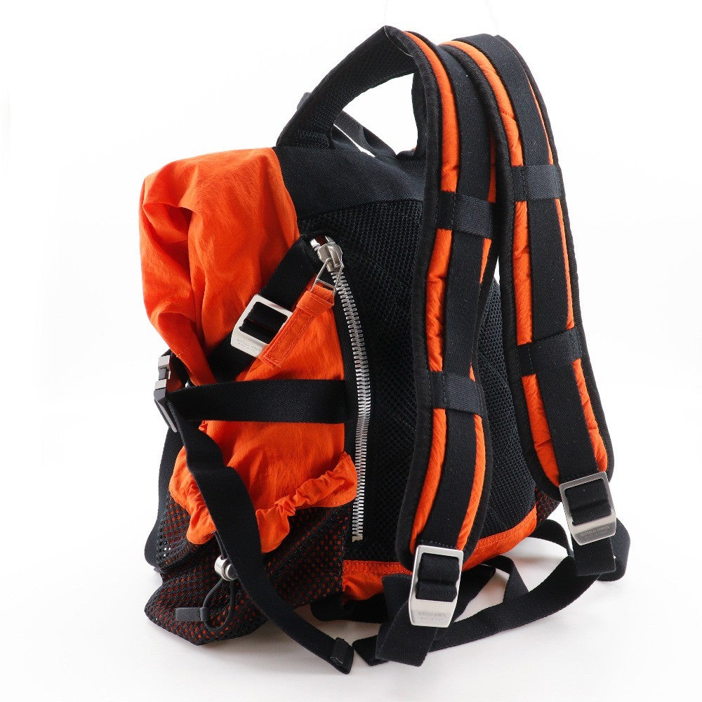 Bottega Veneta Paper Touch Backpack Nylon, ORANGE, NYLON, Backpack
