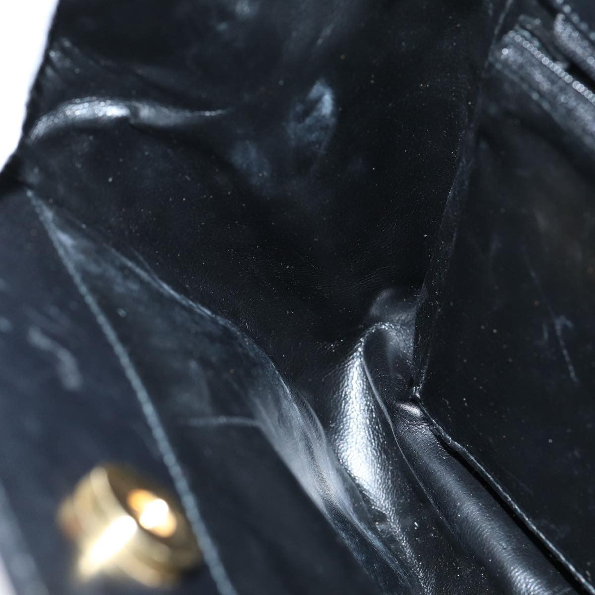 Salvatore Ferragamo Gancini handbag Leather, BLACK, LEATHER, Handbag