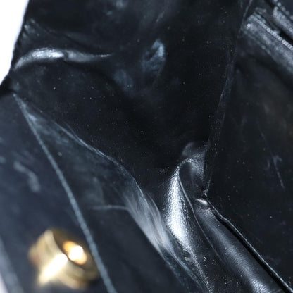 Salvatore Ferragamo Gancini handbag Leather, BLACK, LEATHER, Handbag