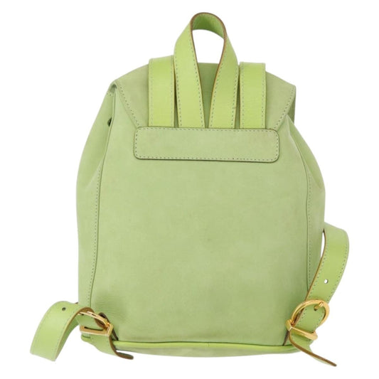 Salvatore Ferragamo Gancini Backpack Suede, GREEN, SUEDE, Backpack