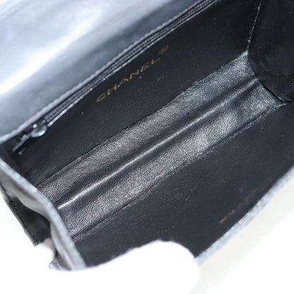 Chanel Vintage Camellia Flap Bag Satin, GRAY, SATIN, Clutche & pouche