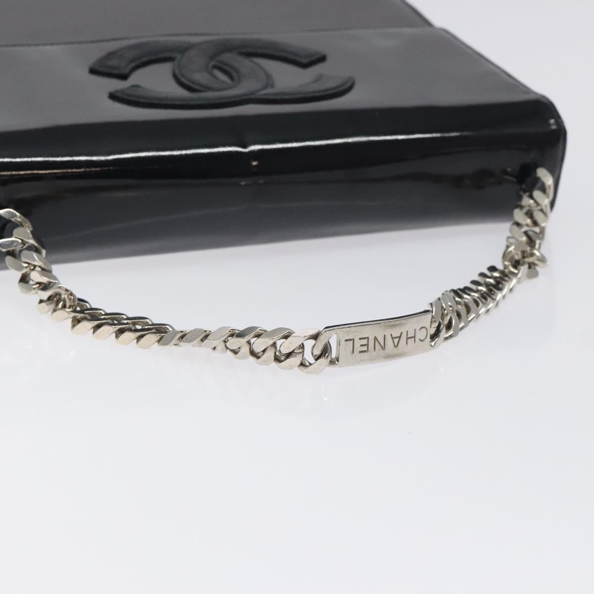 Chanel Vintage CC Box Flap Bag Patent Leather, BLACK, PATENT_LEATHER, Handbag