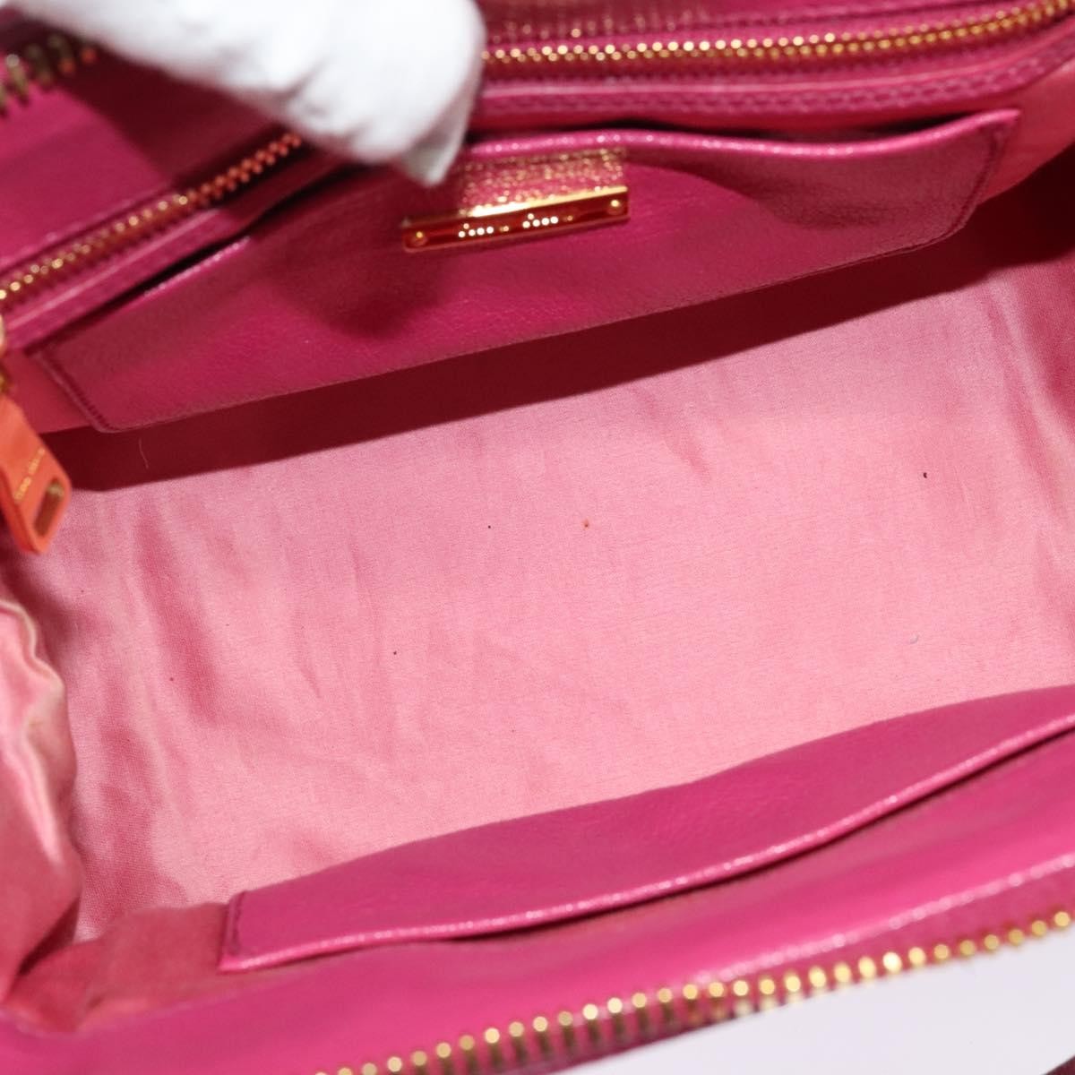 Miu Miu Madras Bowler Bag Leather, PINK, LEATHER, Handbag