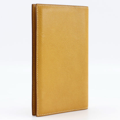 Hermes Vision Agenda Cover Leather, YELLOW, LEATHER, Wallets