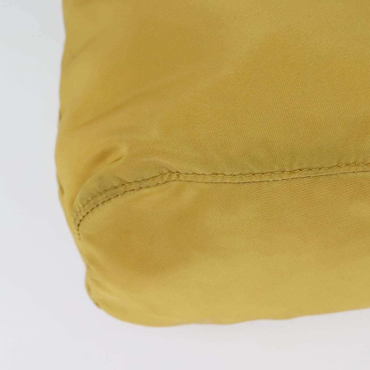 Prada Drawstring Wristlet Bucket Bag Tessuto, YELLOW, NYLON, Clutche & pouche