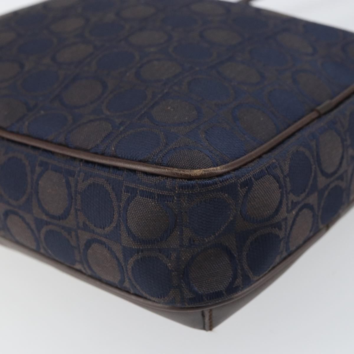 Salvatore Ferragamo Gancini Shoulder Bag Nylon, Navy, Nylon, Shoulder Bag