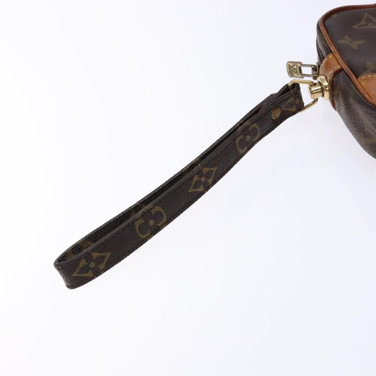 Louis Vuitton Marly Dragonne Clutch Monogram Canvas, BROWN, CANVAS, Clutche & pouche