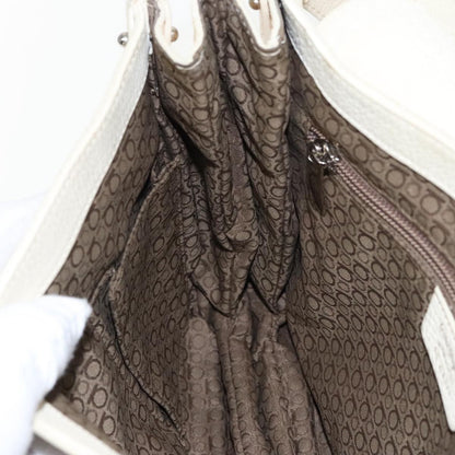 Salvatore Ferragamo Gancini Shoulder Bag Leather, BEIGE, LEATHER, Shoulder bag