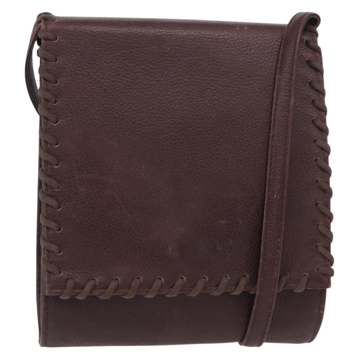 Saint Laurent Vintage Shoulder Bag Leather, PURPLE, LEATHER, Shoulder bag