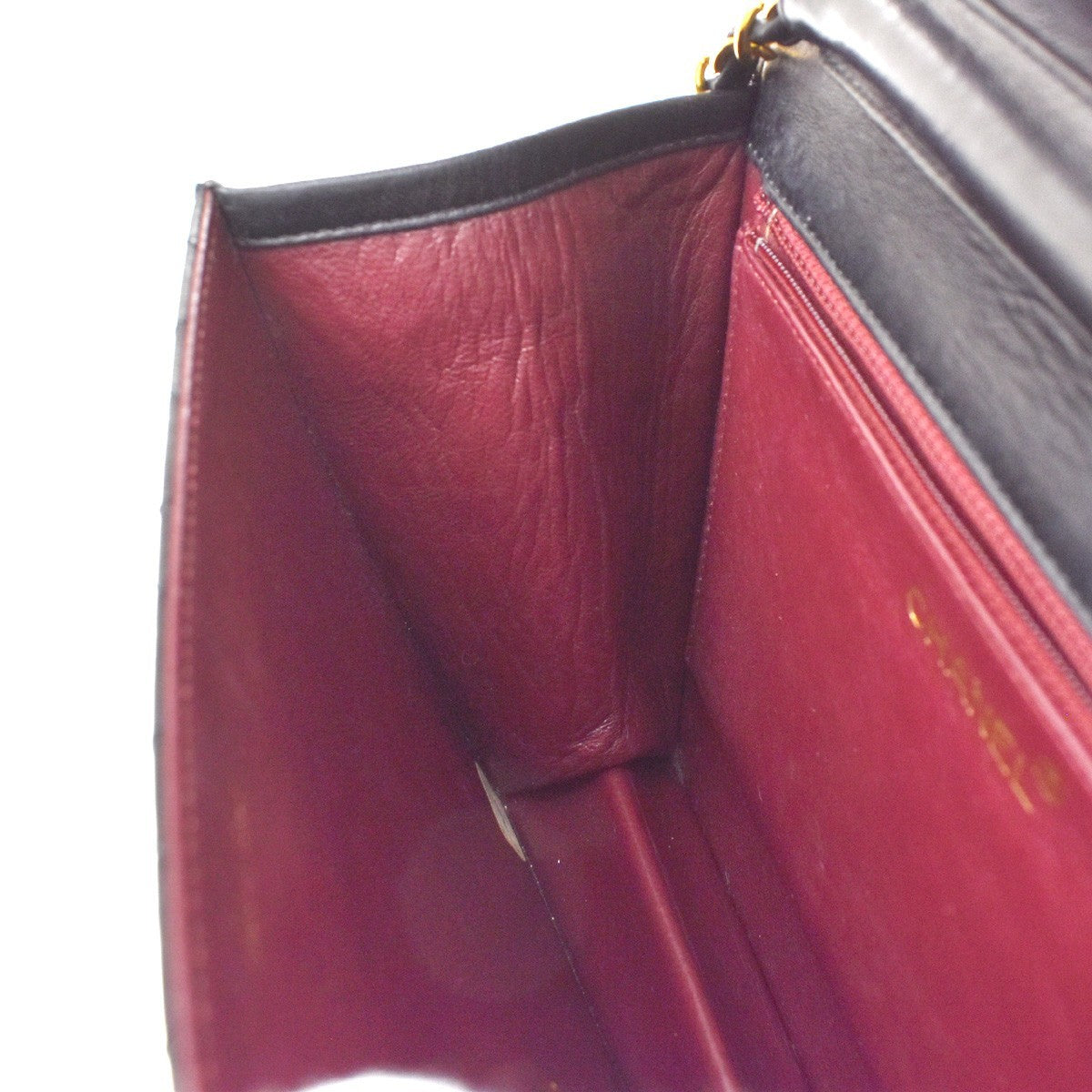 Chanel Vintage Square Classic Flap Bag Quilted Lambskin, BLACK, LEATHER, Shoulder bag