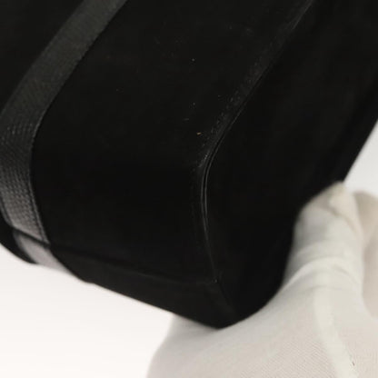 Salvatore Ferragamo Vala Shoulder Bag Suede, BLACK, SUEDE, Shoulder bag