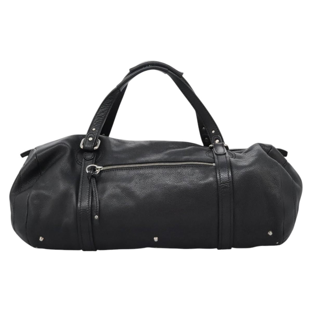 Chloe Paddington Lock Satchel Leather, BLACK, LEATHER, Handbag