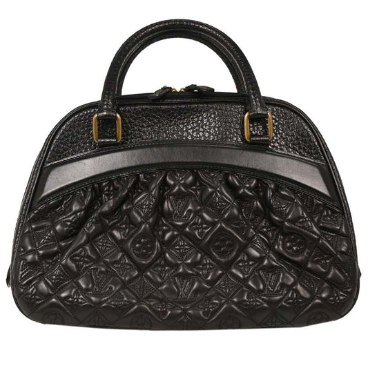 Louis Vuitton Mizi Vienna Handbag Monogram Quilted Lambskin, BLACK, LEATHER, Handbag