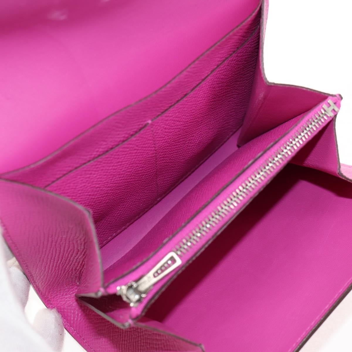 Hermes Constance Slim Wallet Epsom, PURPLE, LEATHER, Wallets
