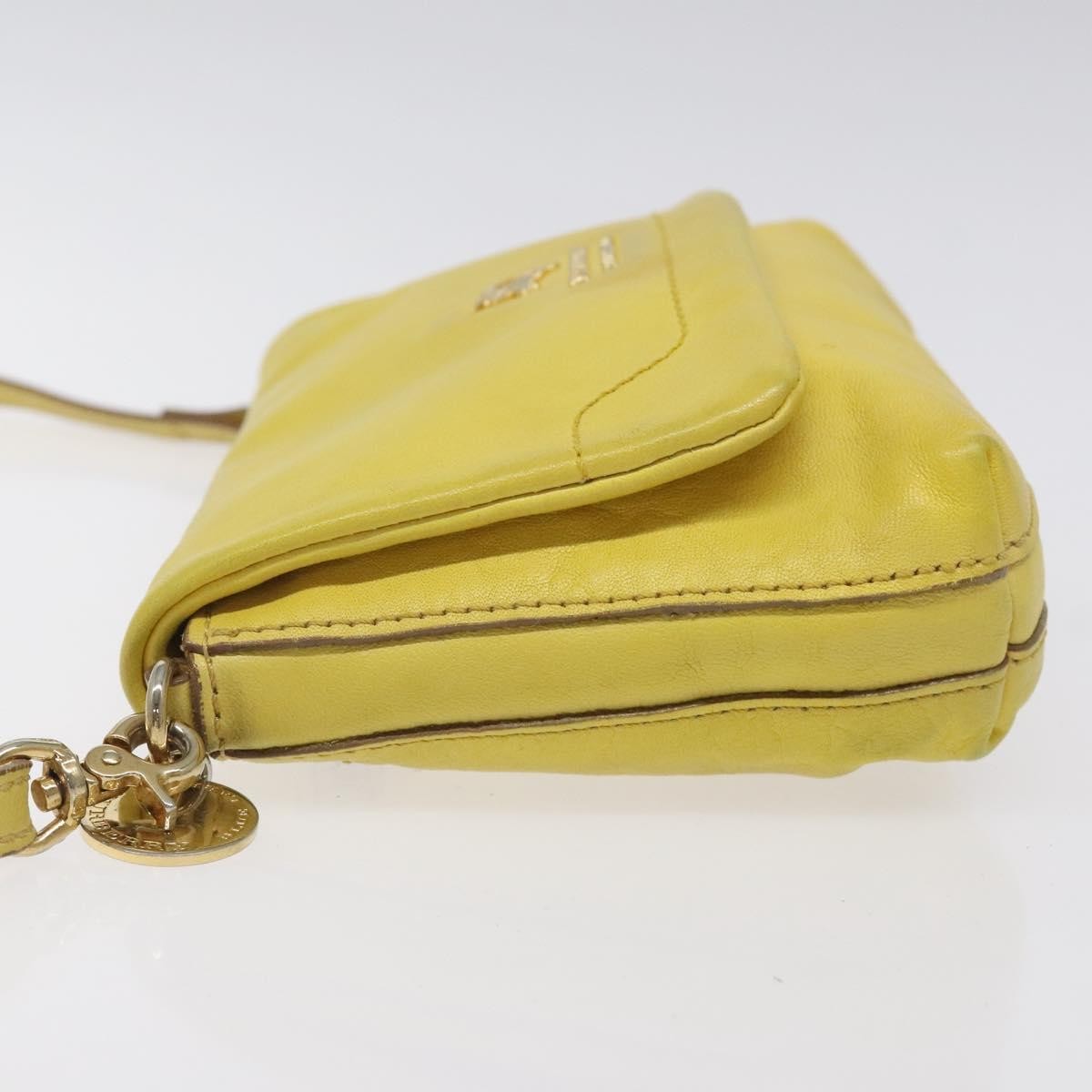 Burberry Flap Shoulder Bag Leather, YELLOW, LEATHER, Shoulder bag