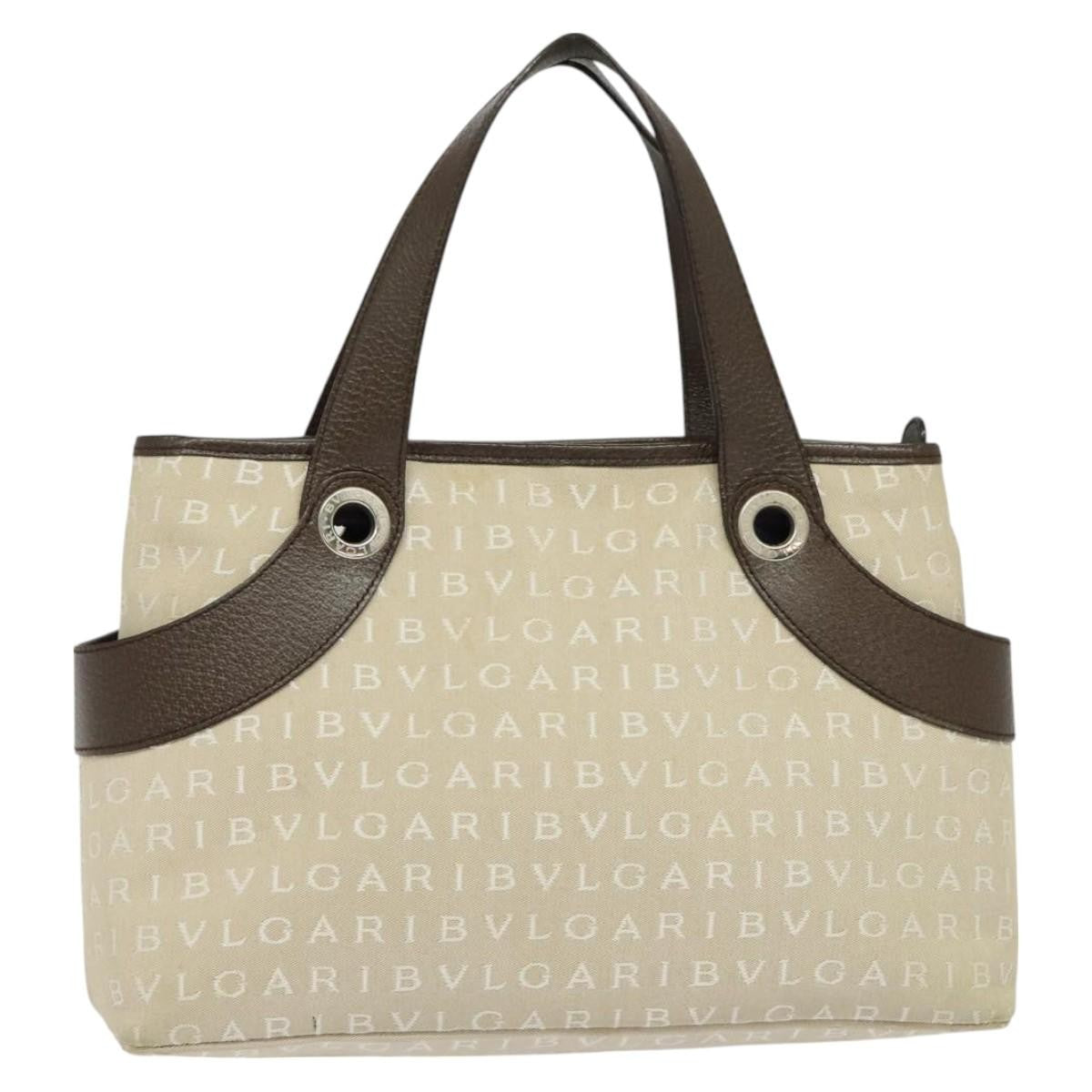Bvlgari B.Zero1 Logomania Bag Canvas with Leather, BEIGE, CANVAS, Tote bag