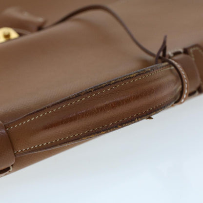 Hermes Sac a Depeches Bag Buffalo, BROWN, LEATHER, Briefcase