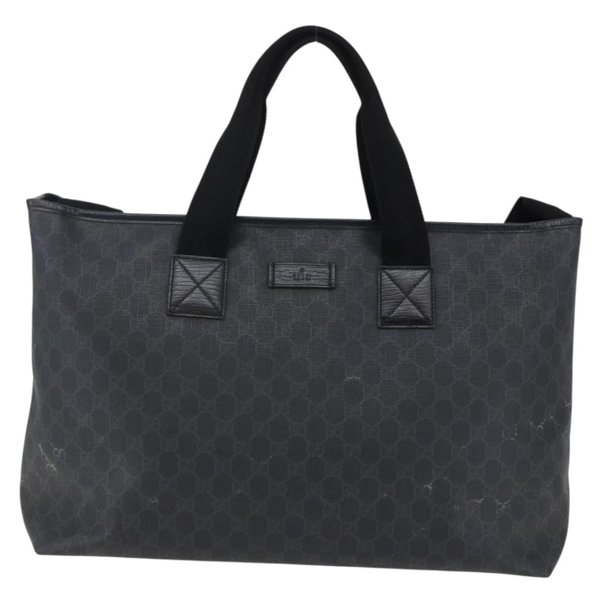 Gucci Convertible Zip Tote GG Canvas, BLACK, PVC, Tote bag