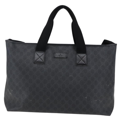 Gucci Convertible Zip Tote GG Canvas, BLACK, PVC, Tote bag