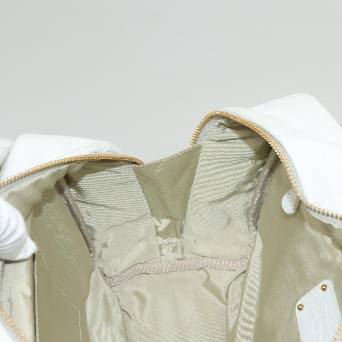 Loewe Chain Roller Handbag Leather, WHITE, LEATHER, Shoulder bag