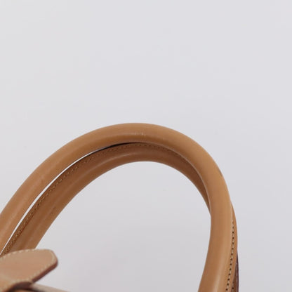 Celine Vintage Duffle Bag Macadam Coated Canvas, BROWN, PVC, Travel bag