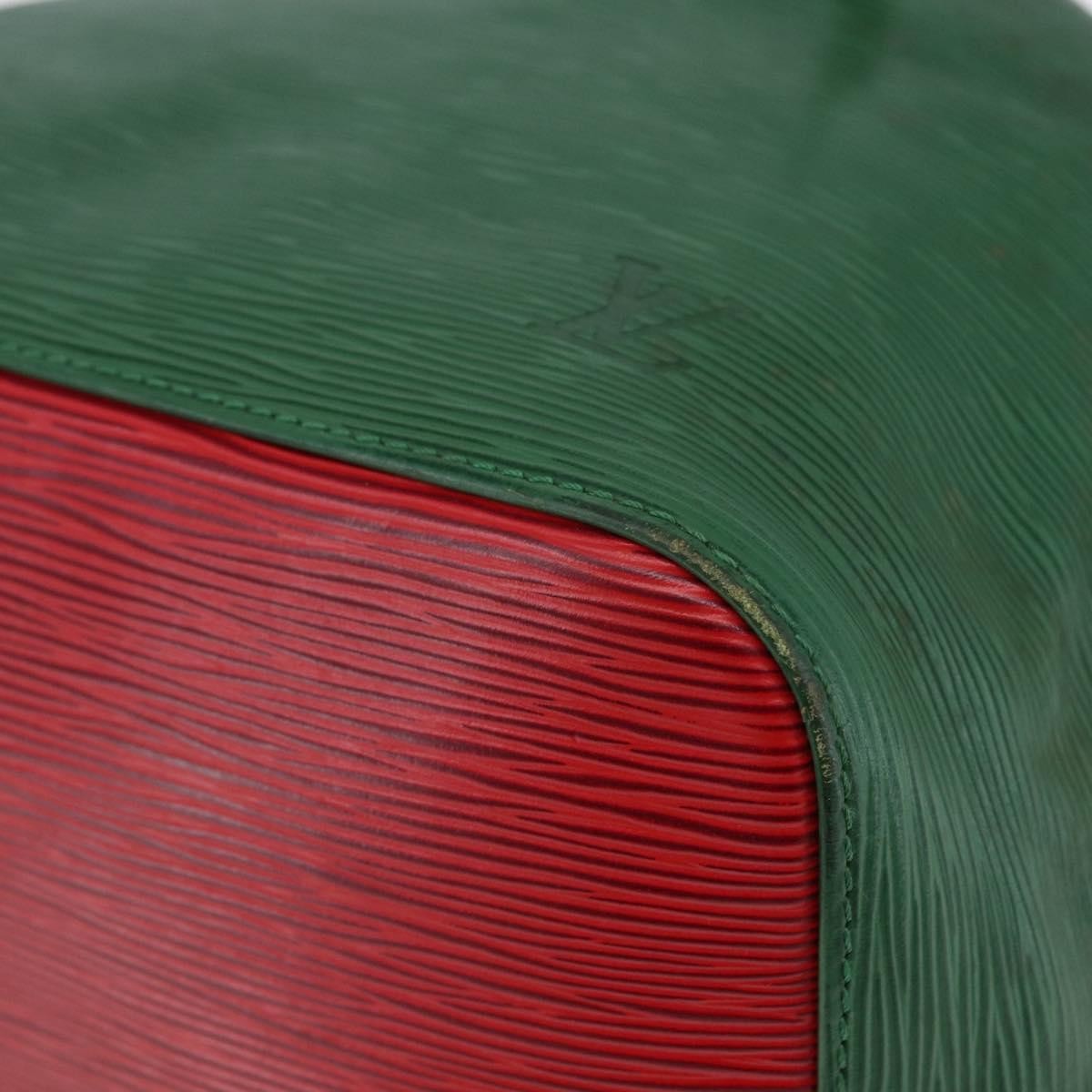 Louis Vuitton Petit Noe Handbag Two Tone Epi Leather, GREEN, LEATHER, Handbag